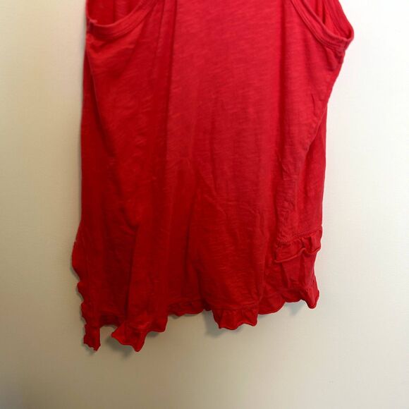 Left Of Center Womens Tank Top Size Small Sleeveless Asymmetrical Ruffle - Picture 12 of 13